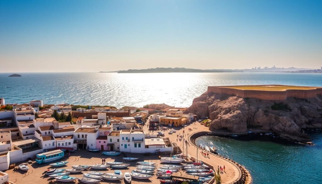 Essaouira and Casablanca coastal towns in Morocco